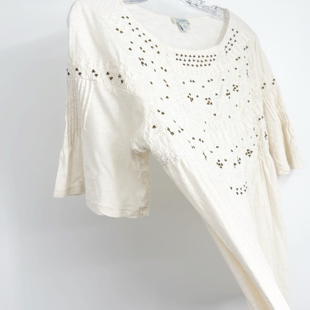 Sundance Cream Embroidered Blouse - Picture 5 of 10